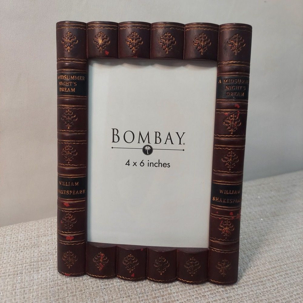 Bombay Company Book Picture Frame 4x6 Shakespeare Midsummer Nights Dream Vintage